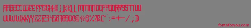 CapellaRockIiiBold-fontti – punaiset fontit harmaalla taustalla