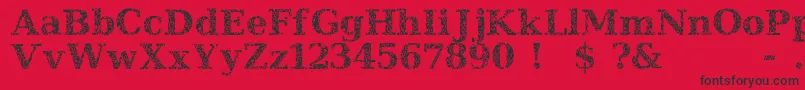 JiHiddenVines Font – Black Fonts on Red Background