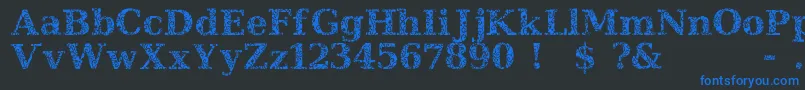 JiHiddenVines Font – Blue Fonts on Black Background