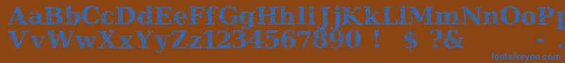 JiHiddenVines Font – Blue Fonts on Brown Background