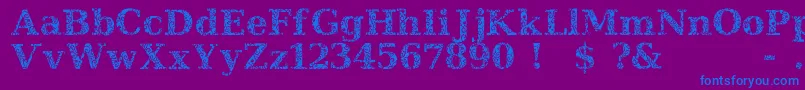 JiHiddenVines Font – Blue Fonts on Purple Background