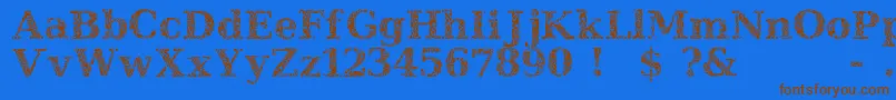 JiHiddenVines Font – Brown Fonts on Blue Background