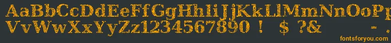 JiHiddenVines Font – Orange Fonts on Black Background