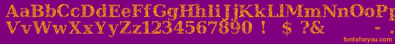 JiHiddenVines Font – Orange Fonts on Purple Background