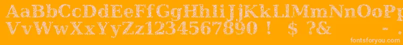 JiHiddenVines Font – Pink Fonts on Orange Background