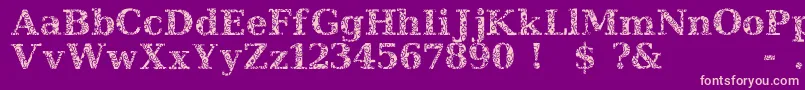 JiHiddenVines Font – Pink Fonts on Purple Background