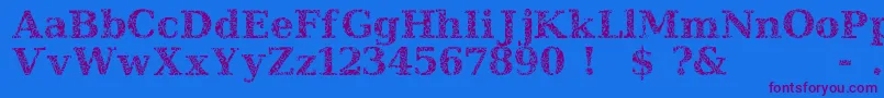 JiHiddenVines Font – Purple Fonts on Blue Background