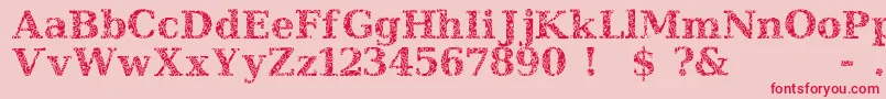 JiHiddenVines-Schriftart – Rote Schriften auf rosa Hintergrund