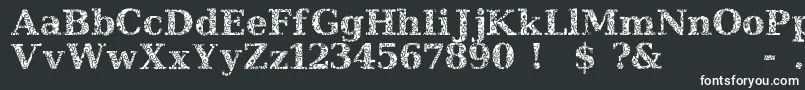 Шрифт JiHiddenVines – белые шрифты на чёрном фоне