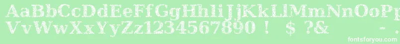 JiHiddenVines Font – White Fonts on Green Background