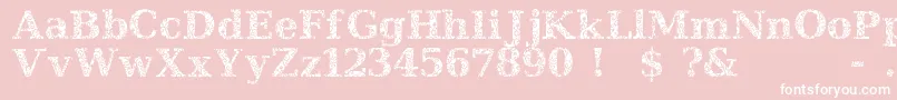 JiHiddenVines Font – White Fonts on Pink Background