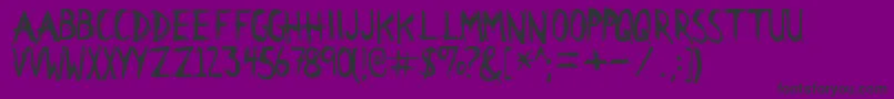 Citid-Schriftart – Schwarze Schriften auf violettem Hintergrund