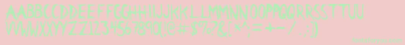 Citid Font – Green Fonts on Pink Background