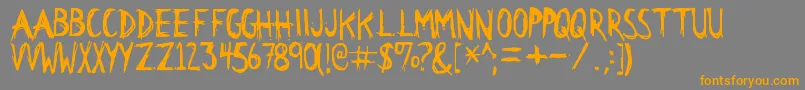 Citid-Schriftart – Orangefarbene Schriften auf grauem Hintergrund