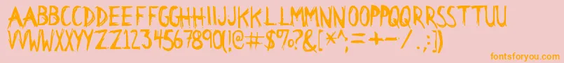 Citid Font – Orange Fonts on Pink Background