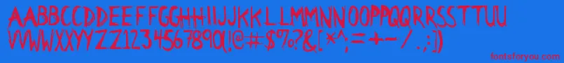 Saiba mais sobre a fonte Citid Fonte Citid – fontes vermelhas em um fundo azul