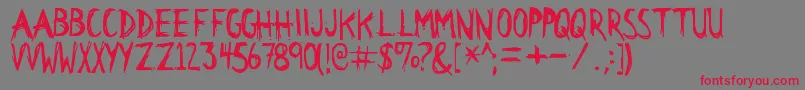 Citid Font – Red Fonts on Gray Background
