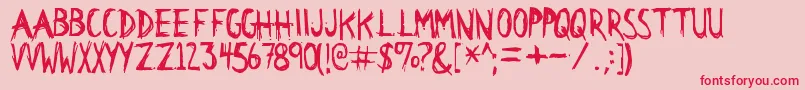 Citid Font – Red Fonts on Pink Background