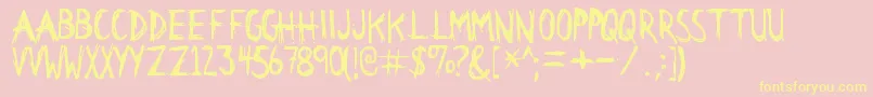 Citid Font – Yellow Fonts on Pink Background