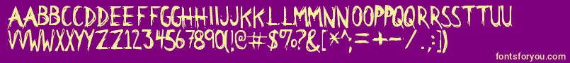 Citid Font – Yellow Fonts on Purple Background