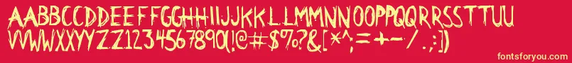 Citid Font – Yellow Fonts on Red Background