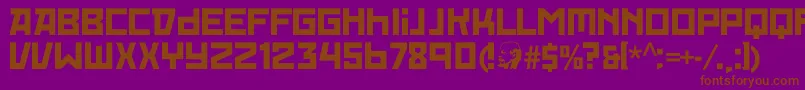 RedOctober Font – Brown Fonts on Purple Background