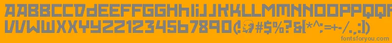 RedOctober Font – Gray Fonts on Orange Background