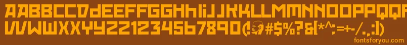 RedOctober Font – Orange Fonts on Brown Background