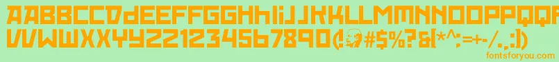 RedOctober Font – Orange Fonts on Green Background