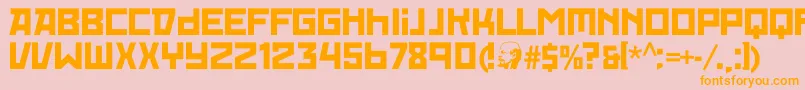 RedOctober Font – Orange Fonts on Pink Background