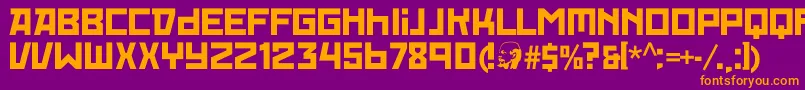 RedOctober Font – Orange Fonts on Purple Background