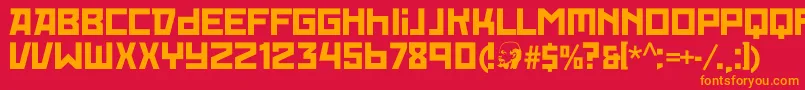 RedOctober Font – Orange Fonts on Red Background