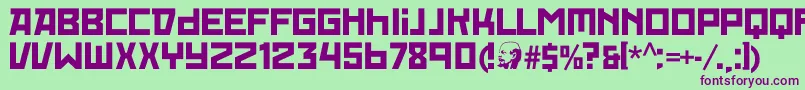 RedOctober Font – Purple Fonts on Green Background