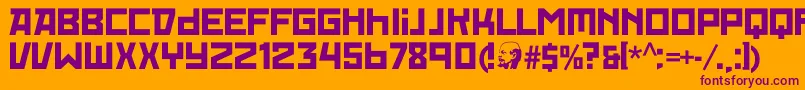 RedOctober Font – Purple Fonts on Orange Background