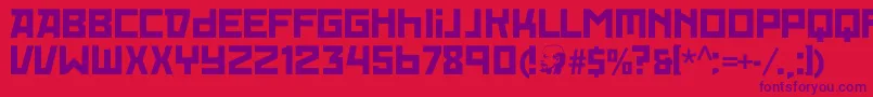 フォントRedOctober – 赤い背景に紫のフォント
