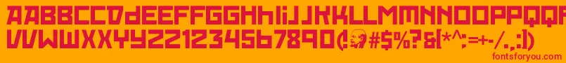 RedOctober Font – Red Fonts on Orange Background