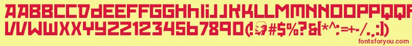 RedOctober Font – Red Fonts on Yellow Background