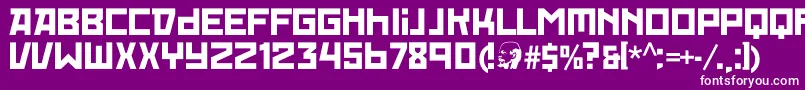 RedOctober Font – White Fonts on Purple Background
