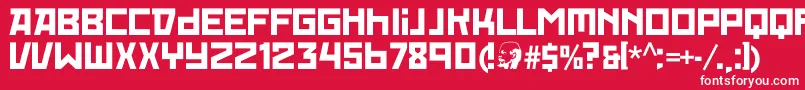 RedOctober Font – White Fonts on Red Background