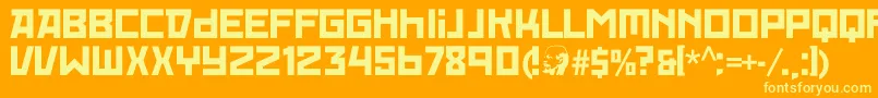 RedOctober Font – Yellow Fonts on Orange Background