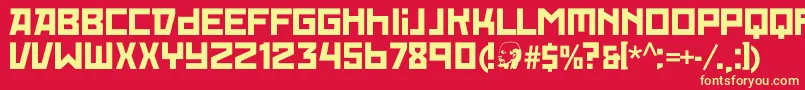 RedOctober Font – Yellow Fonts on Red Background
