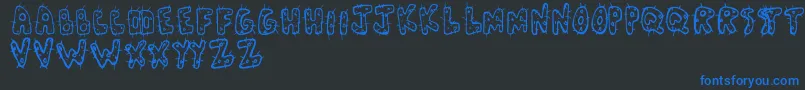 CactusLove Font – Blue Fonts on Black Background