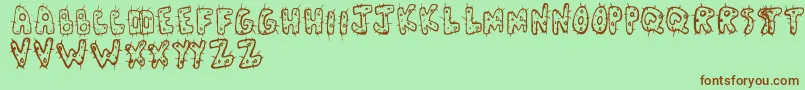 CactusLove Font – Brown Fonts on Green Background