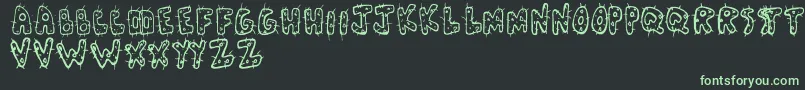 CactusLove Font – Green Fonts on Black Background