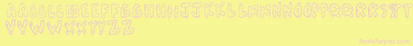 fuente CactusLove – Fuentes Rosadas Sobre Fondo Amarillo