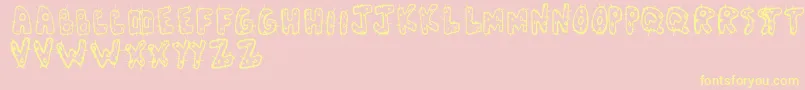 CactusLove Font – Yellow Fonts on Pink Background