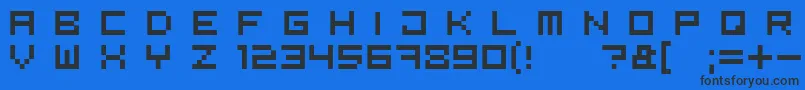 Bit5 Font – Black Fonts on Blue Background