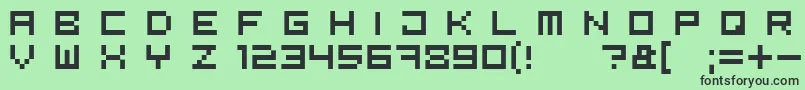 Bit5 Font – Black Fonts on Green Background