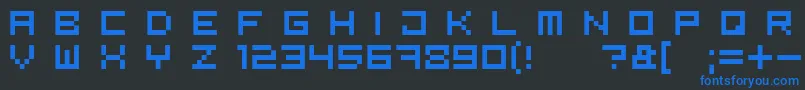 Bit5 Font – Blue Fonts on Black Background