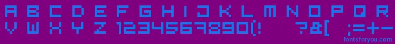 Bit5 Font – Blue Fonts on Purple Background